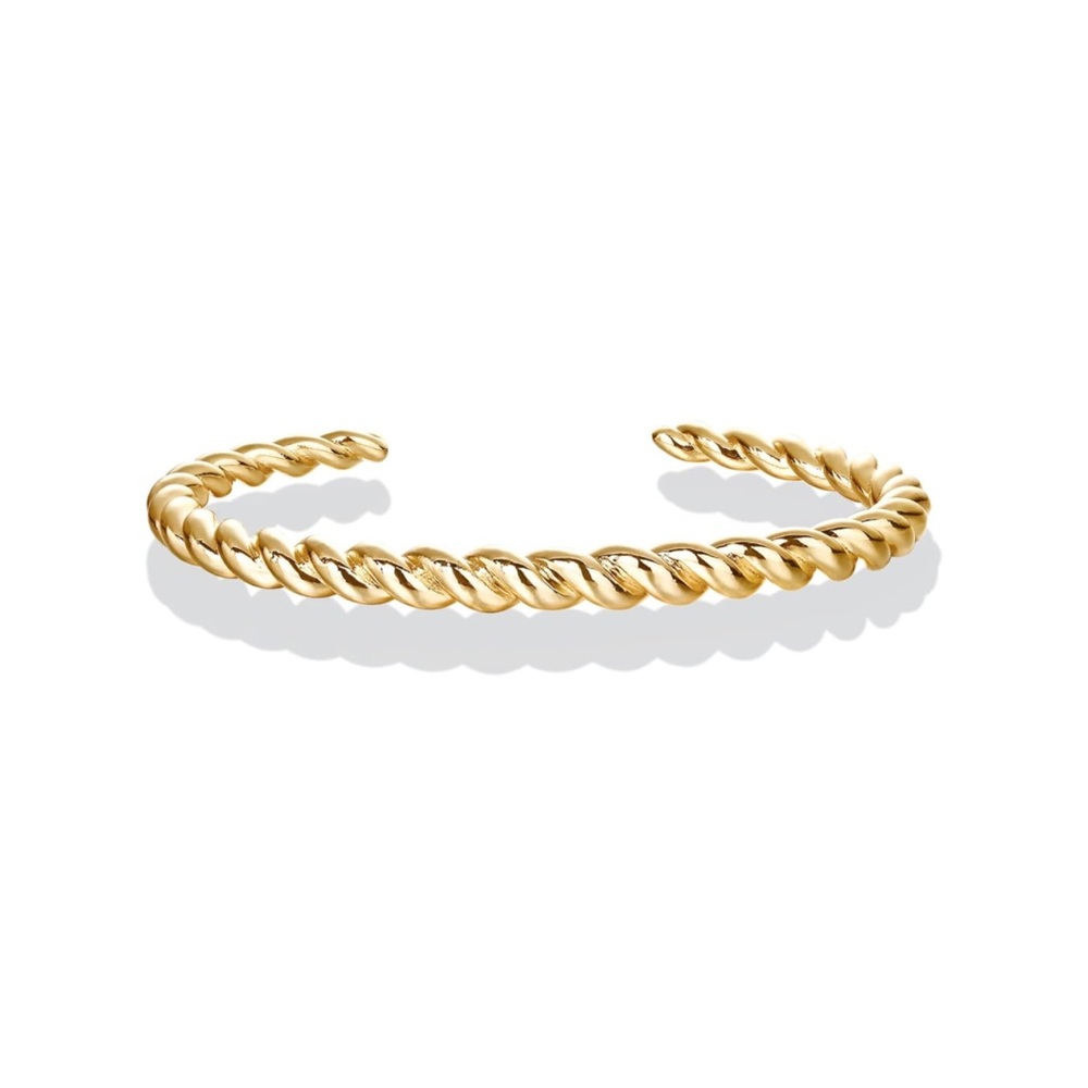 18k gold plated crossiant rope twist bracelet for your stack ✨ - Picture 3 of 4